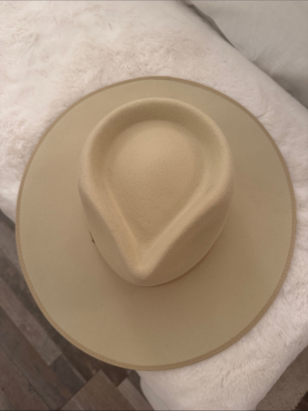 Lack of Color Pistachio Rancher Hat Wide Brim Felt Fedora Sz. M 57 cm Like New - Picture 3 of 11